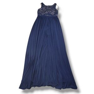Nightway Dress Size 8 Formal Dress Sequined Lace Top Sleeveless Maxi Dress Gown